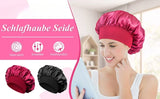 Newly Satin Night Hair Cap Women's Solid Sleeping Hat Sleep Care Bonnet Nightcap for Women Unisex Cap