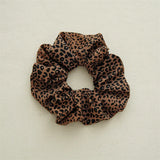 Korean Women Elegant Autumn and winter Elastics Hair Band Retro Leopard Print Scrunchies Hair Ties Ladies Ponytail Hold Hair Acc