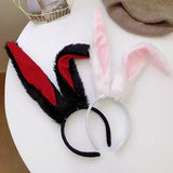 Girls Plush Long Rabbit Ear Hair Bands Headwear Headband Dress Accesorios Women Girl Cosplay Lolita Cosplay Hair Accessories