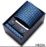 Tie For Men Brand New Style Wedding Gift Tie Pocket Squares Set Necktie Box Men Black Suit Accessories