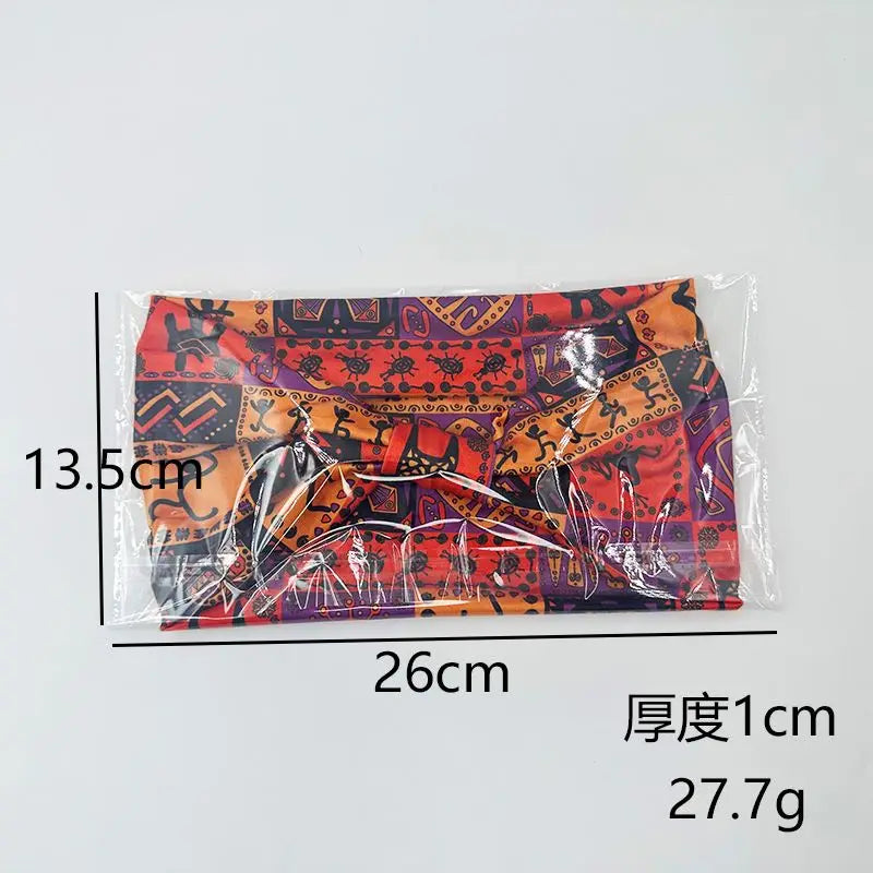 Bohemian Wide Headbands For Women Hairbands Tie Headband Retro Hair Band Elasticity Bandanas Headwear Turbans Hair Accessories
