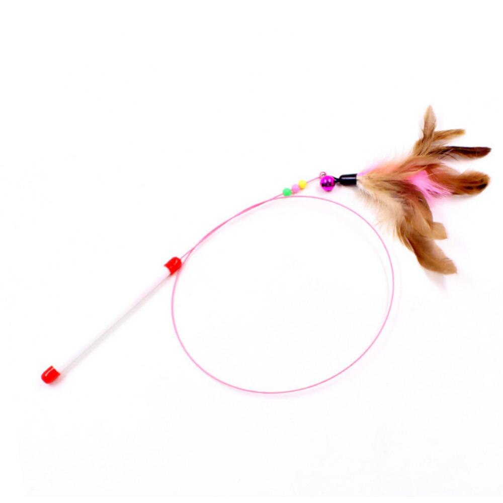 Cat Dancer Wand High Flexibility Elastic Cat Stick Wand Toy Interactive Cat Toy Cute Exchangeable Bird With Bell Cat Stick Toy