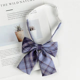 Fashion JK Bowtie Women College Student Collar Tie Cotton Plaid Bowknot Lolita Girls Adjustable Butterfly Anime Cosplay Cravat