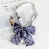 Fashion JK Bowtie Women College Student Collar Tie Cotton Plaid Bowknot Lolita Girls Adjustable Butterfly Anime Cosplay Cravat