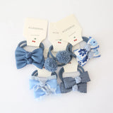 10Pcs Set Baby Hair Bands Cartoon Dot Bows Flower Kids Hair Ropes Kids Rubber Band Baby Girl Hair Accessories