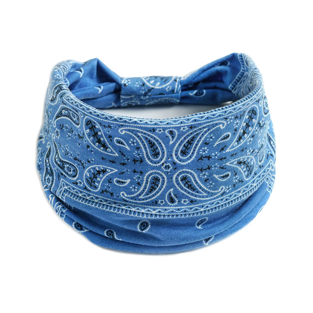Bohemian Wide Cotton Stretch Headbands Women Headwrap Turban Headwear Bandage Hairbands Bandana Wide Headbands Hair Accessories