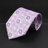 New Design Wedding Men Tie Purple Solid Striped Paisley Flower Neckties Men Business Dropshipping Groom Collar Accessories Gift