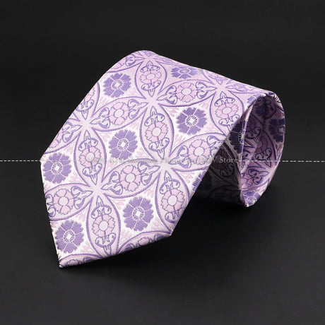 New Design Wedding Men Tie Purple Solid Striped Paisley Flower Neckties Men Business Dropshipping Groom Collar Accessories Gift