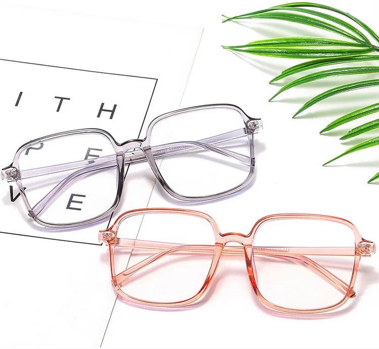 Blue Light Blocking Men Women Glasses Fashion Square Shape Big Size Glass in Trend Trendy Glasses Frame Women