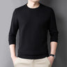 2024 Men's Casual Fashion Long Sleeved Round Neck T-shirt Waffle Comfortable Top
