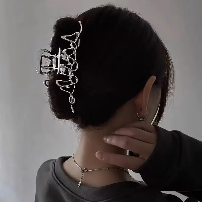 2023 New Fashion Metal Geometric Hair Claw Clip Trendy Hair Clips Hair Clamps Hairpins Party Hair Accessories For Women Headwear
