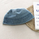 Baby Bucket Hats Cotton Washed Denim Children Cool Cap For Girl Boys Panama Fishing Hat Beanie Sun Protection Baby Accessories