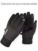 Winter Skiing Warm Gloves for Men Outdoor Cycling Waterproof, Non Slip, Thickened Female Couple Touch Screen Lamb Fleece