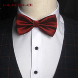 HUISHI Bowtie Mens Tie Solid Check Fashion Bowties Banquet Wedding Black Gold Red Green Pink Blue White Classic Bow Ties For Men