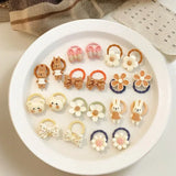 Hair Accessories Girls Bands Bandeau Cheveux Scrunchies Elastic Fille Korean Haarband Rubber Brown Children Gomas Gift Kids