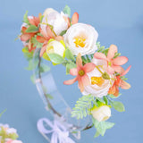 Fashion Flowers Handmade Headbands For Bride Women Leaves Hairbands Wreath Wedding Hair Accessories