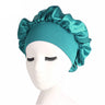 Newly Women's Satin Solid Sleeping Hat Night Hair Care Bonnet Nightcap For Women Men Unisex Cap