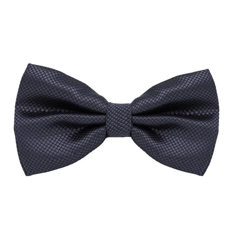 HUISHI Bowtie Mens Tie Solid Check Fashion Bowties Banquet Wedding Black Gold Red Green Pink Blue White Classic Bow Ties For Men