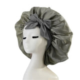 New Satin Sleeping Cap For Women Solid Wide Band Stretch Head Tie Silky Bonnet Edge Wrap Nightcap Hair Care Shower Head Cover