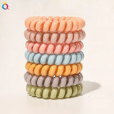 High Elasticity Telephone Coil Hairbands Women Spiral Hair Ties Girls Hair Rings Rope Solid Color Hair Accessories Gum Scrunchy