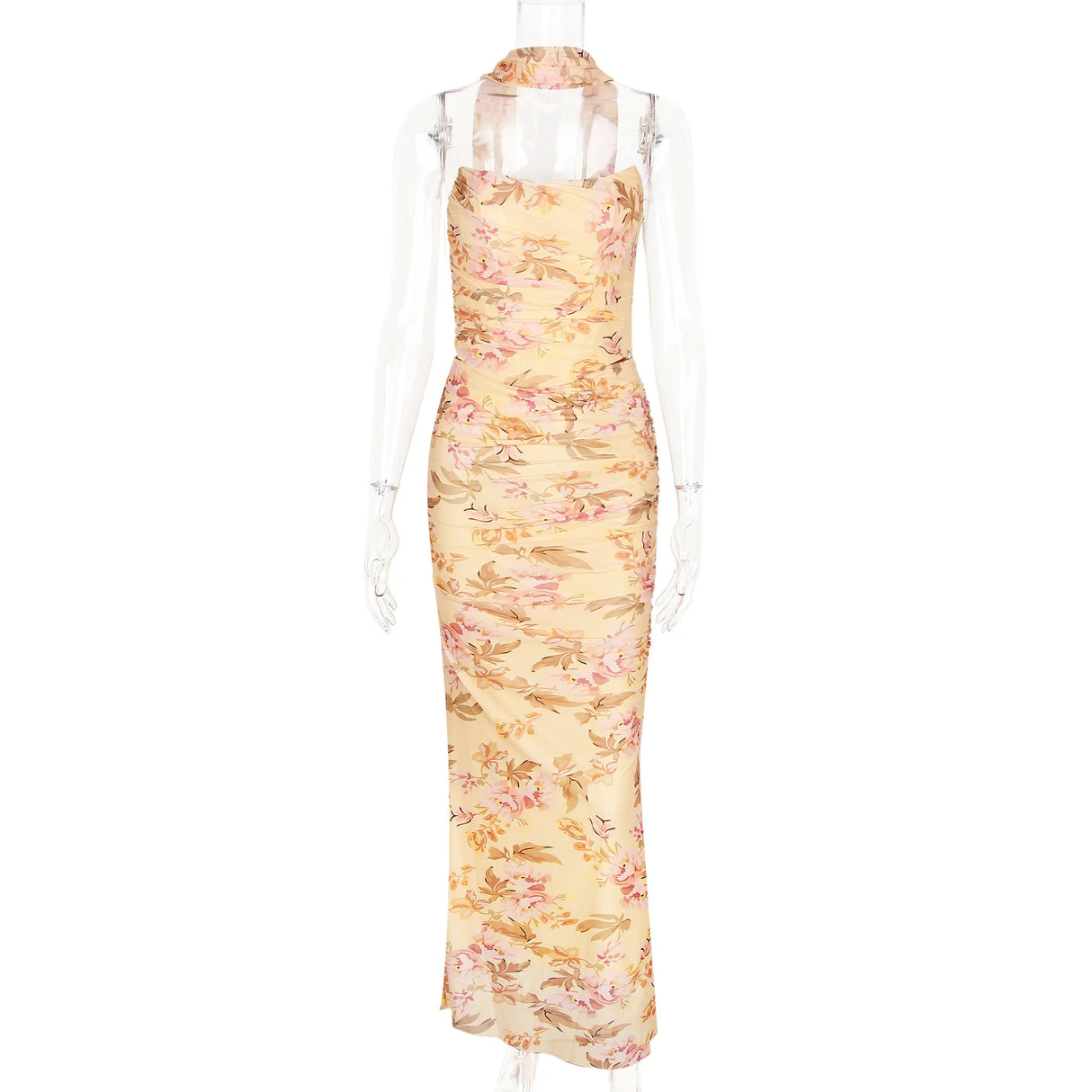 Suninheart Elegant 2 Pieces Dress Set with Scarf Women Fashion Matching Sets Sexy Cropped Top and Long Dress Set Casual Dress