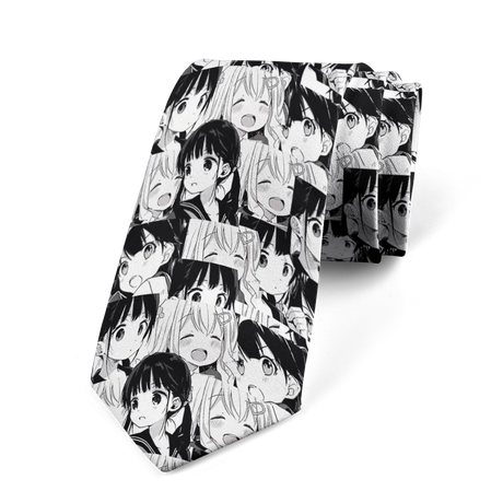 Anime cartoon printing men's tie unisex casual creative tie novelty unique accessories business gifts wedding shirt accessories