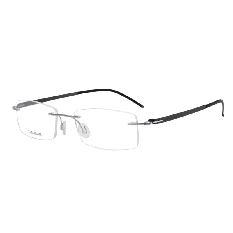 Ultra Light Pure Titanium Glasses Frame Men Brand Designer Prescription Women Fashion Rimless Square Optical Eyewears Ins