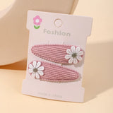 1pcs Ins Daisy Flower Hair Clips Baby Girl Hairpins for Kids Lace White Barette Princess Hooks Infant Accessories Korean
