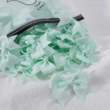 10Pcs/lot Grosgrain Ribbon Pigtail Hair Bows Elastic Hair Ties Hair Bands Holders Girls Baby Hair Accessories for Baby Infants