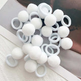 10pcs Kids Elastic Hair Bands Girls Plush Ball Rubber Band For Children Sweets Scrunchie Hair Ties Clip Baby Hair Accessories