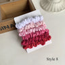 6PCS Colorful Satin Silk Hair tie Elastic Hair Bands hair elastics Women Simple Silky Satin Hair Scrunchies Set Hair Accessories