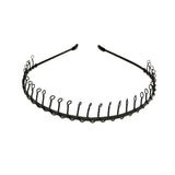 Black Metal Wavy Headband Men Women's Hair Band Head Hoops Bands Headwear Sport Headbands Hairband Bangs Holder Hair Accessories