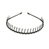 Black Metal Wavy Headband Men Women's Hair Band Head Hoops Bands Headwear Sport Headbands Hairband Bangs Holder Hair Accessories