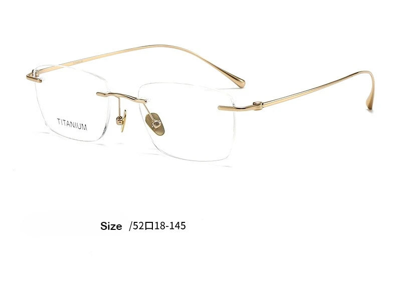 Fashionable and Simple Frameless Titanium Alloy Business Men's Glasses Personalized High-quality Women's Frames Suitable  Myopia
