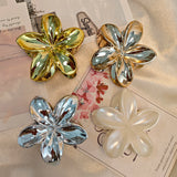 1-4Pcs Fashion Flower Hair Claw Clips for Women Gold Silver Color Large Hairpins Ponytail Shark Clip Headdress Hair Accessories