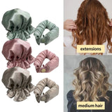 Heatless Hair Curler No Heat Silk Satin Rod Wave Hair Curler Soft Hair Rollers Sleeping Headband Ribbons Overnight Curls Curling