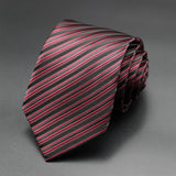 Jacquard Striped Plaid Paisley Necktie 8cm Polyester Male Narrow Tie Skinny Tuxedo Suit Shirt Gift For Business Men Accessory