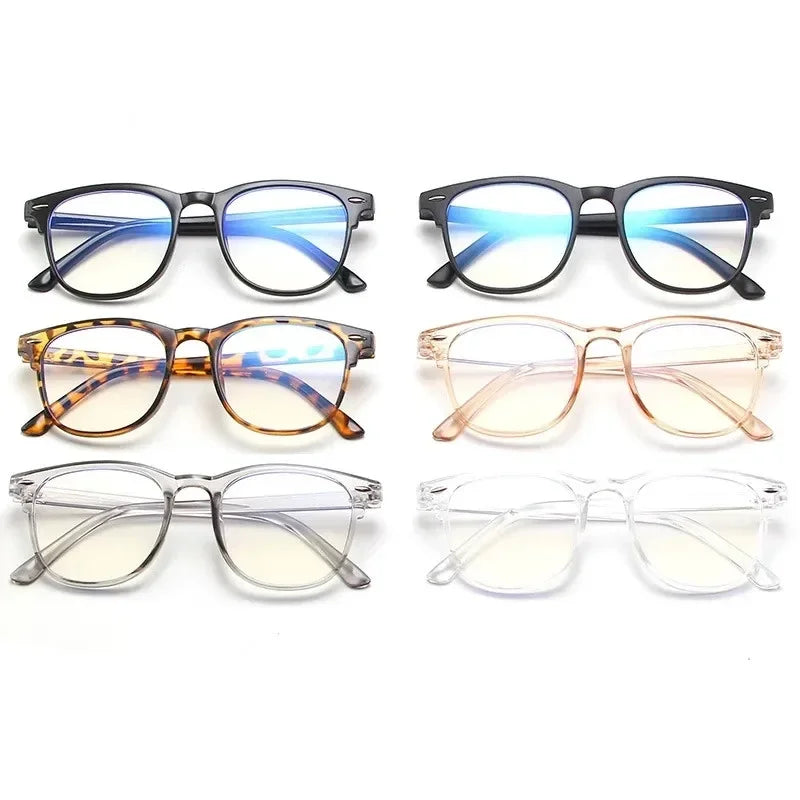 Anti Blue Light Optical Glasses Ultra Light Graduated Lenses Near Sight Prescription Glasses Men Ladies Square Myopia Eyewear