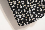 Mini robes d'été pour femmes, mode féminine, imprimé floral, en mousseline de soie, froncée, manches courtes bouffantes, robe décontractée