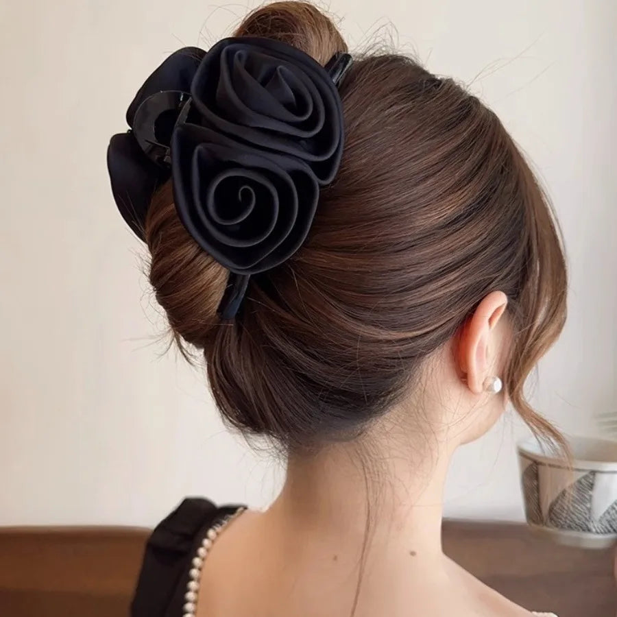13cm Rose Shark Clip  Large  hair claw Elegant High-Grade Hair Accessories Pinzas Para El Cabello  Заколка Для Волос
