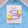 2 Pcs Lovely Little Chicken Children Elastics Hair Bands Hairpins Hair Clips Headwear Barrette Baby Girls Kids Hair Accessories