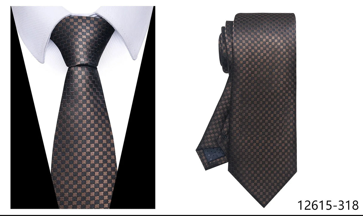 100% Silk Brand Purple Tie Men Necktie High Quality Mix Colors Silk 7.5 cm Gravatas Accessories Wedding April Fool's Day