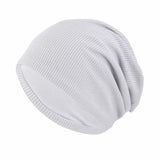 Women Men Sleeping Hat Baggy Beanie Satin Lined Night Unisex Sleep Cap Hair Care Bonnet Hair Loss Nightcap Pullover Hat Headwear