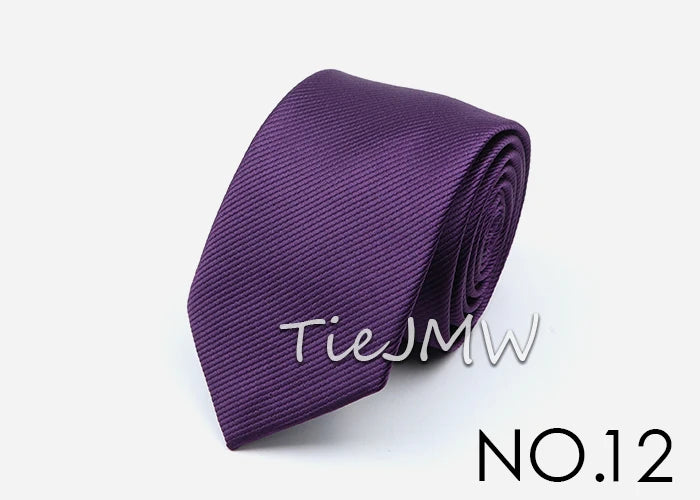 Men Solid Classic Ties Formal Striped Business 6cm Slim Necktie for Wedding Tie Skinny Groom Cravat