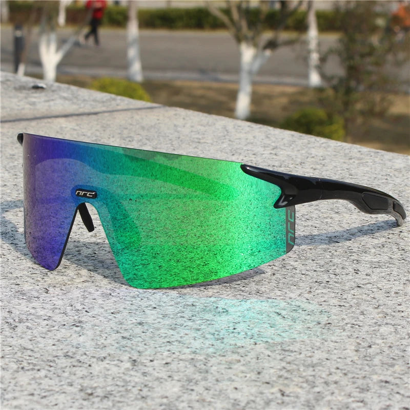 1 Lens NRC Cycling Sunglasses UV400 TR90 Sports Bicycle Glasses MTB Mountain Bike Fishing Hiking Riding Eyewear for Men Women