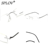 Ultra Light Pure Titanium Glasses Frame Men Brand Designer Prescription Women Fashion Rimless Square Optical Eyewears Ins