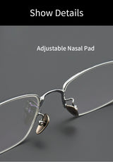 Lzabella New Men's Half Frame Glasses Business Casual Pure Titanium Frame Fashionable And Trendy Prescription Glasses 1906