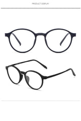 Ultralight Fashion Retro Round Glasses Frames Women TR90 Titanium Optical Prescription Men's Eyeglasses Frame H3050