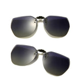 Oversized Polarized Clip-on Sunglasses Men Frameless Filter UV400 Protection Polygon Eyewear Clip Lens Sun Glasses