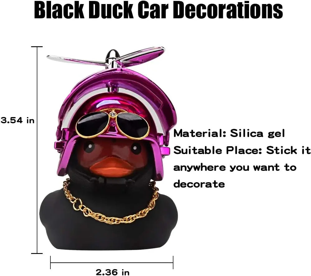 Car Duck Auto Interior Decoration Car Ornaments Rubber Duck With Helmet Bicycle Road Bike Motor Kids Toy Bike Accessories
